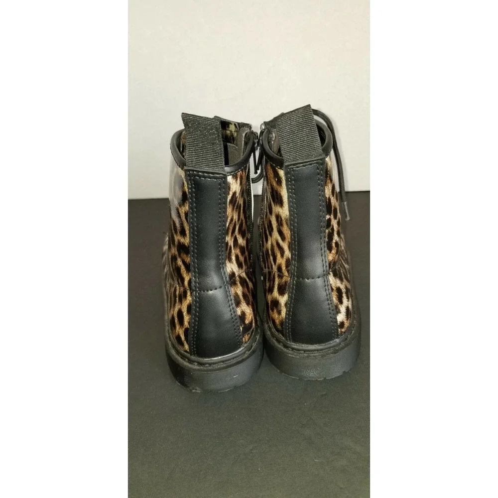 Steve Madden Leopard Jsashaa Girls‎ Boots Sz.5 Sparkle Rain Boots
